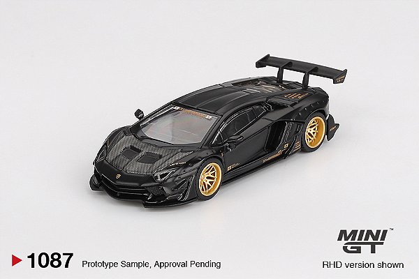 LB WORKS Lamborghini Aventador Limited Edition Matte Black | Mini GT - Nº 1087