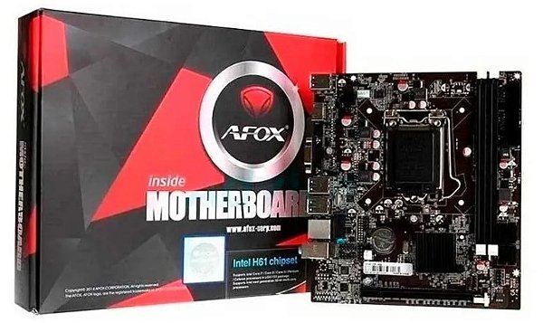 PLACA MÃE AFOX IH61-MA LGA1155 DDR3 VGA / HDMI