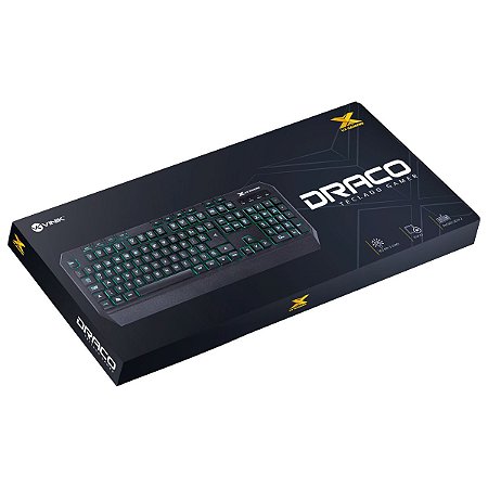 TECLADO GAMER VINIK DRACO GT400 LED 3 CORES USB