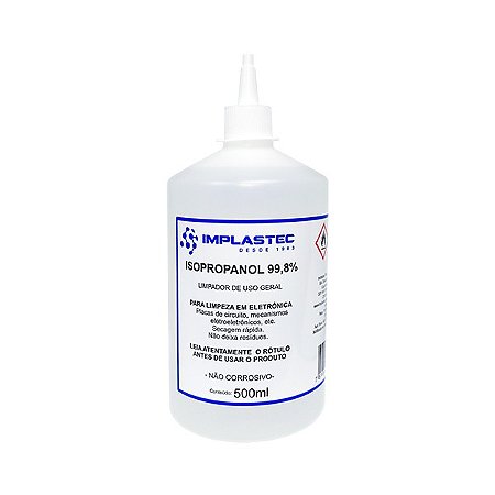 ÁLCOOL ISOPROPÍLICO IMPLASTEC 500 ML.