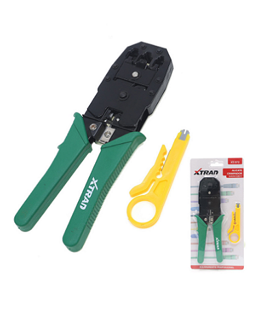 ALICATE CRIMPAR RJ45 X-TRAD XT-572 C/ DECAPADOR