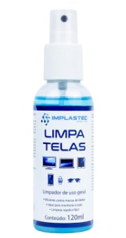 LIMPA TELA IMPLASTEC P/ LCD E NOTEBOOKS 60 ML.