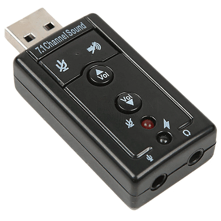 PLACA DE SOM USB 7.1 / 2 SAÍDAS P2