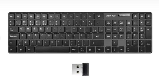 TECLADO SEM FIO GEONAV OFFICE