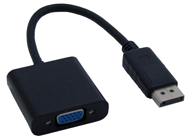 CONVERSOR DISPLAYPORT MACHO P/ VGA FÊMEA