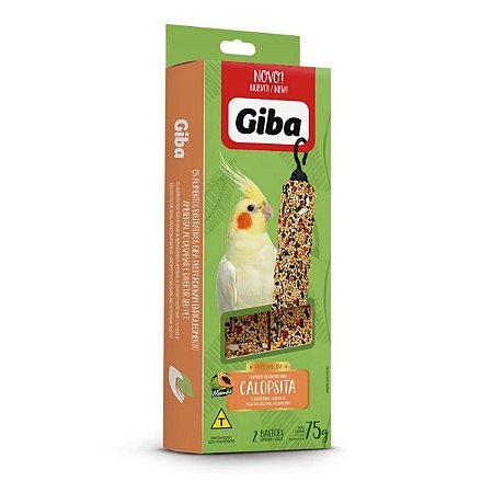 Bastão de Sementes Com Mamão Para Calopsita Agapornis e Periquito 75g Giba Prefere