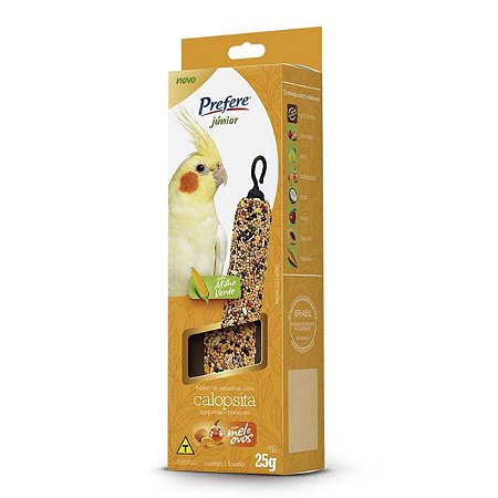 Bastão de Sementes Com Milho Para Calopsita Agapornis e Periquito Mini 25g Prefere