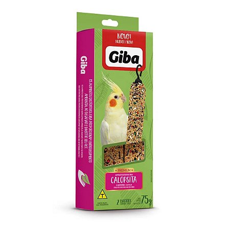Bastão de Sementes Tradicional Para Calopsita Agapornis e Periquito 75g Giba Prefere