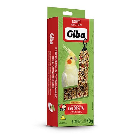 Bastão de Sementes Com Maçã Para Calopsita Agapornis e Periquito 75g Giba Prefere