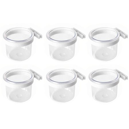 Kit Com 6 Porta Vitamina Cristal G Para Pássaros