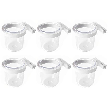Kit Com 6 Porta Vitamina Cristal M Para Pássaros