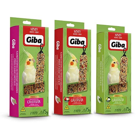 3 Caixas Com Bastão de Sementes Giba Prefere Para Calopsitas Agapornis Periquitos