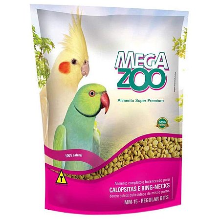 Ração Extrusada Megazoo Ring Neck E Calopsita Mm15 300g