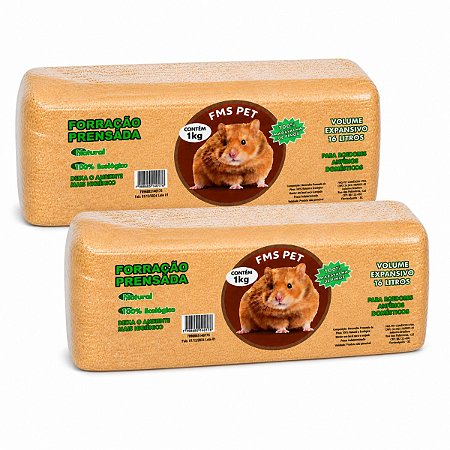 2 Serragem Prensada Para Hamster Aves e Composteiras 1kg