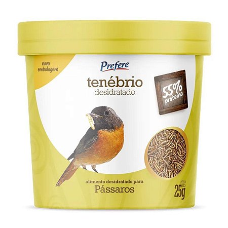 Tenébrio Desidratado Prefere 25g Para pássaros Peixes Répteis e Roedores