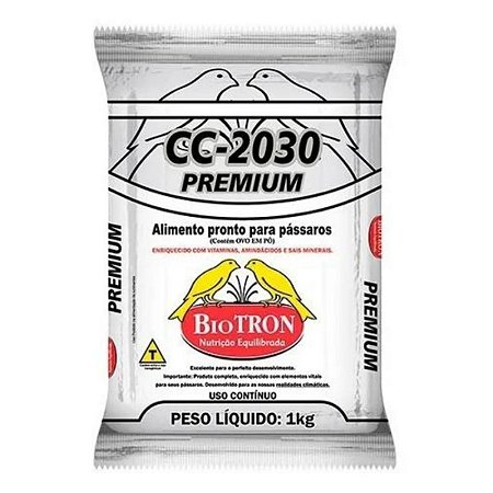 Farinhada Para Pássaros CC2030 Premium 1kg - Biotron