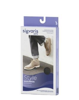 MEIA 3/4 SIGVARIS ACTITUD 20-30MMHG M PRETA