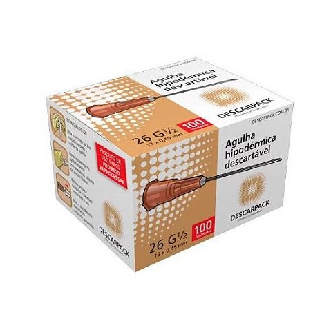 AGULHA HIPODERMICA 13X4,5 DESCARPACK