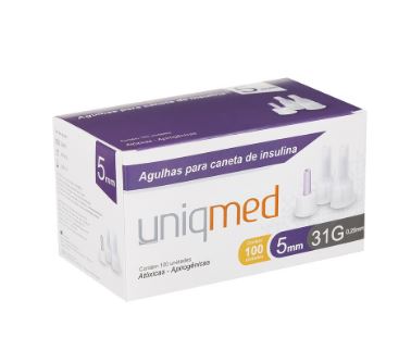 AGULHA P/ CANETA INSULINA (5MMX31G) UNIQMED