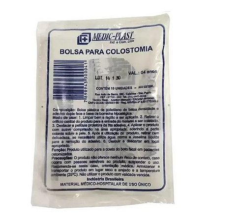 BOLSA DE COLOSTOMIA 50MM MEDICPLAST
