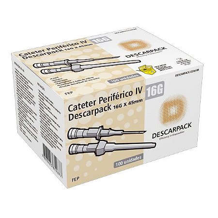 CATETER INTRAVENOSO 16G DESCARPACK
