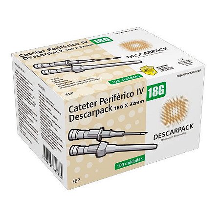 CATETER INTRAVENOSO 18G DESCARPACK 100UN