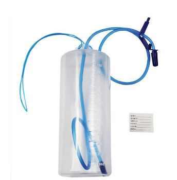 COLETOR DRENATOR GARRAFA 1200ML AZUL MEDSONDA