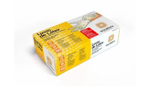 LUVA DE PROCEDIMENTO LATEX SOFT AID M