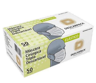 MASCARA CIRURGICA TRIPLA BRANCA DESCARPACK