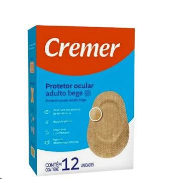 PROTETOR OCULAR CREMER 12UN ADULTO BEGE