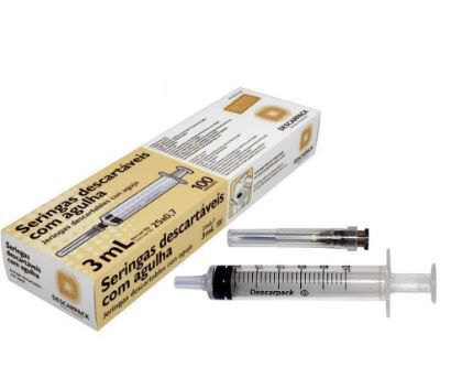 SERINGA 03ML SLIP C/AG 25X0,7 DESCARPACK