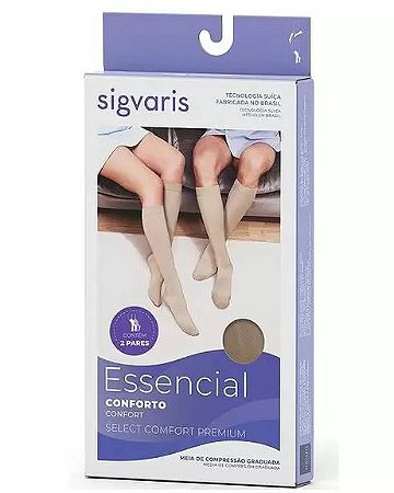 MEIA 3/4 SIGVARIS SELECT CONF PREMIUM 20-30MMHG PEQ CURTA