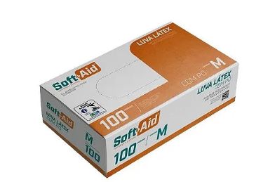LUVA DE PROCEDIMENTO LATEX SOFT AID P