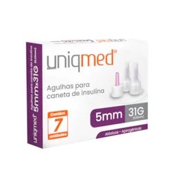 AGULHA P/ CANETA INSULINA (5MMX31G) 7UND UNIQMED