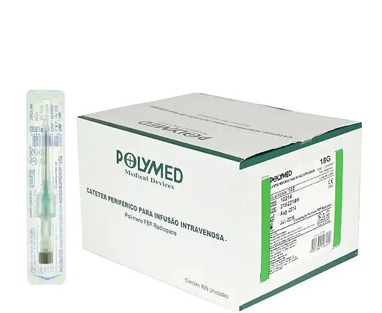 CATETER INTRAVENOSO 18G POLYMED