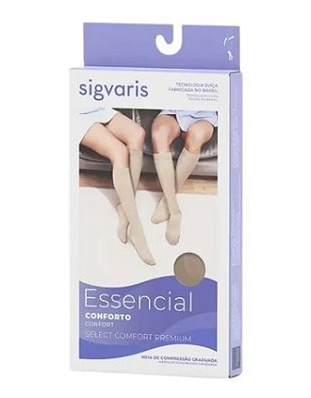 MEIA 3/4 SIGVARIS SELECT CONF PREMIUM 30-40MMHG PEQ NORMAL