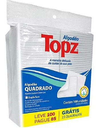 ALGODAO QUADRADO 100UN TOPZ
