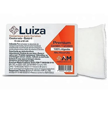 CURATIVO CIRURGICO ESTERIL LUIZA 15X60CM AMED