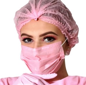 TOUCA DESCARTAVEL SANFONADA ROSA SOCC