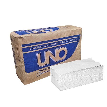 PAPEL TOALHA UNO 22 X 21 CM BRANCO FOLHAS 2D