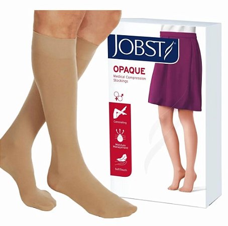 MEIA JOBST OPAQUE 3/4 20-30MMHG ABERTA NATURAL M