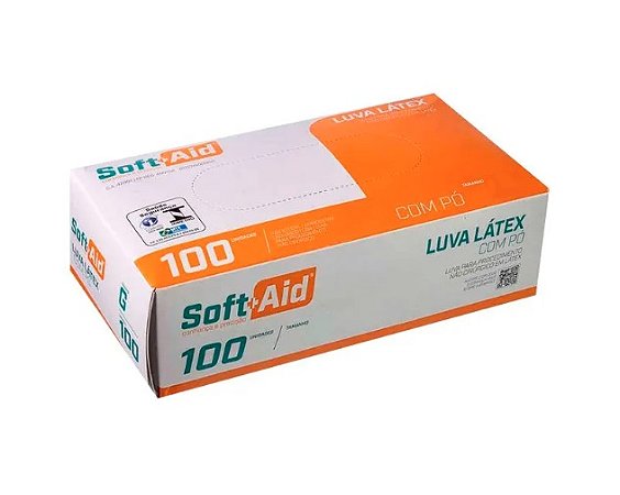 LUVA DE PROCEDIMENTO LATEX SOFT AID PP