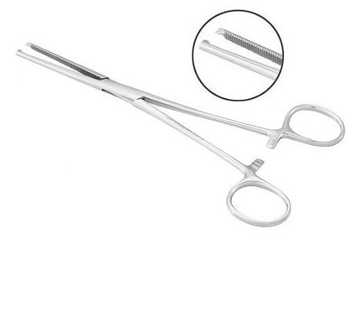PINCA HEMOSTATICA KOCHER DENTE DE RATO RETA 14CM VITAL