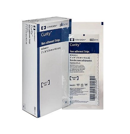 COMPRESSA NAO ADERENTE EMULSAO PETROLATUM CURITY 7,6X20,3CM C/3 CARDINAL HEALTH COVIDIEN