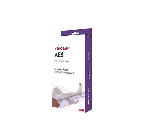 MEIA VENOSAN AES 7/8 18MMHG PE ABERTO BRANCA XXG
