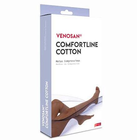 MEIA VENOSAN COMF. COTTON COM ZIPER 20-30 3/4 CURTA M