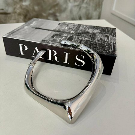 CHOKER PRATEADA V ORGANIC BI ARTICULADA