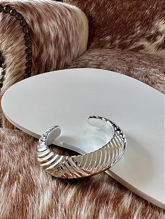 BRACELETE RÓDIO BRANCO TEXTURA RISK