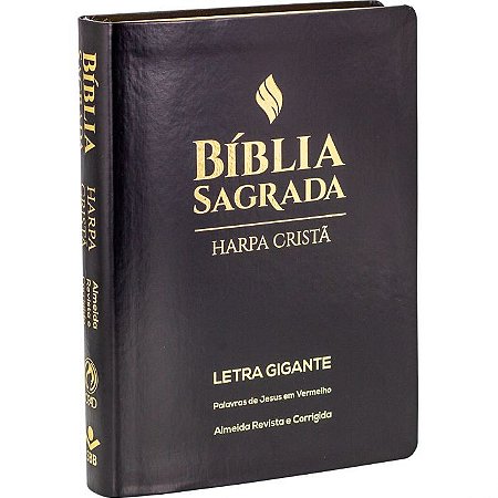 BIBLIA HARPA GIGANTE LUXO LETRA GIGANTE PRETA PJV  -