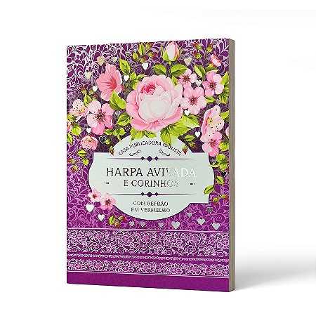 HARPA AVIVADA E CORINHOS BROCHURA L. HIPERG. - MOD. 01 FLORAL LILAS -